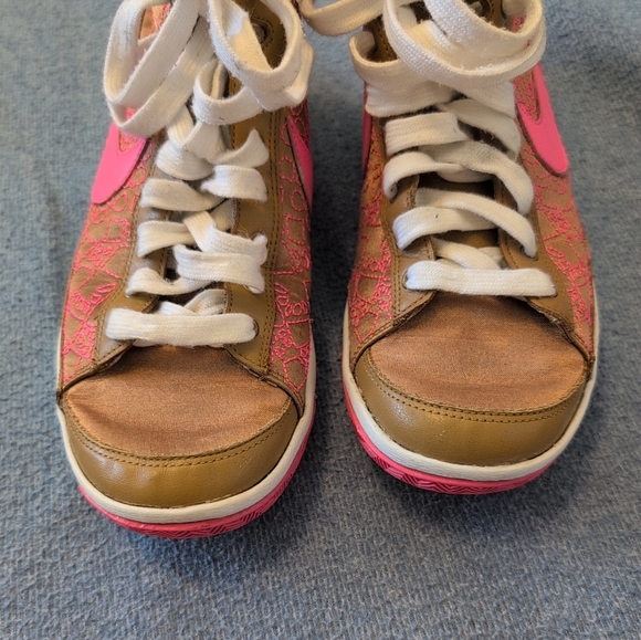 NIKE BLAZER MID METALLIC GOLD PINK WOMENS SIZE 6.5 Vintage - Picture 6 of 7